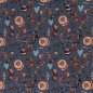 Preview: Baumwollstoff Kim Nähzeug navy Vintagelook von Swafing