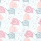 Preview: Baumwollstoff Elefantenparade rosa