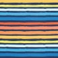Preview: French Terry  STRIPES Blockstreifen blau rot gelb Sweat
