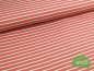 Preview: French Terry Lurex Stripe - Glitzer Streifen creme indischrot