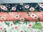 Preview: Jersey rosa Japanrose (Eustoma) auf coral
