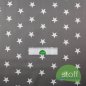 Preview: Baumwollstoff Stars Sterne auf grau - Poppy Design