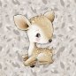 Preview: French Terry Panel - Waldtiere 3.0 - Reh
