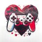 Preview: Bügelbild XL "Gamepad Heart"