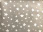 Preview: Baumwollstoff Sterne Stars weiß auf grau
