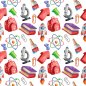 Preview: EP French Terry Kombistoff Schule bunt