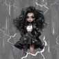 Preview: French Terry Panel Goth Girls - Ravenhair