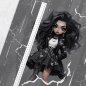 Preview: French Terry Panel Goth Girls - Ravenhair