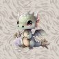 Preview: French Terry Panel kleine Drache - Wimpi