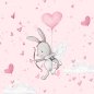 Preview: French Terry - Panel S Amor Liebeshase