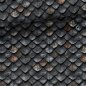 Preview: French Terry schwarze Drachenschuppen - AllOver -