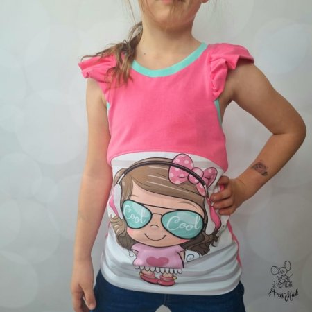 Preview: French Terry Panel - Cool Girl