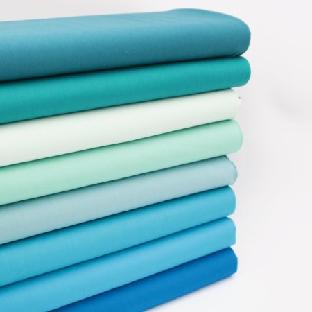 Preview: Baumwollstoff Uni Babyblau