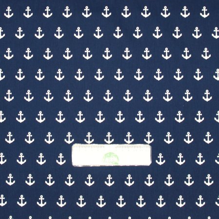 Baumwollstoff Anker auf navy - Poppy Design -