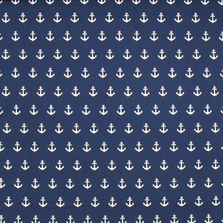 Baumwollstoff Anker auf navy - Poppy Design -