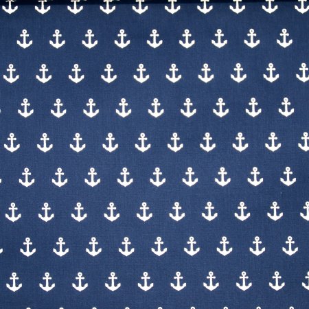Baumwollstoff Anker auf navy - Poppy Design -