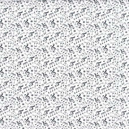 Eigenproduktion Baumwollstoff Musiknoten