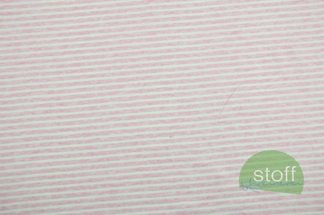 Jersey Streifen Melange rosa