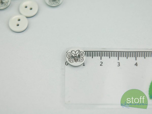 Preview: Knopf mit Schmetterling