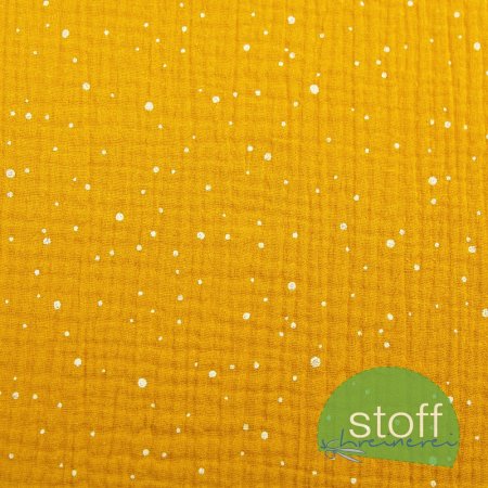 Preview: Musselin Hydro Spritzer senf gelb Preview: Musselin Hydro Spritzer senf gelb