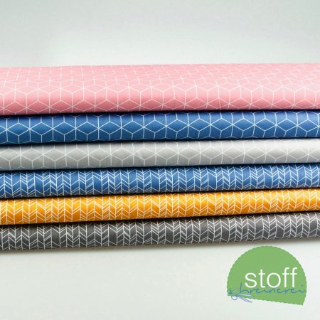 Preview: Baumwollstoff Cube Quader altrosa