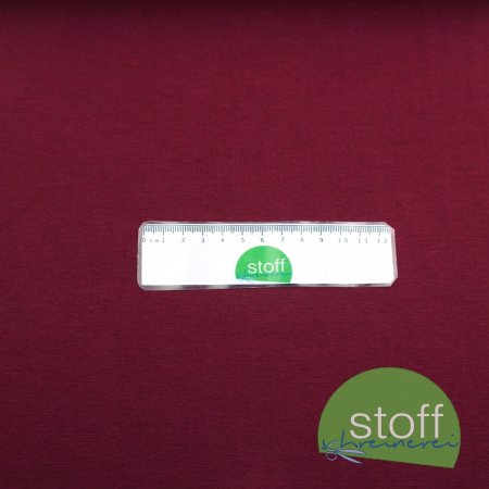 Preview: Bündchen Feinripp Uni weinrot