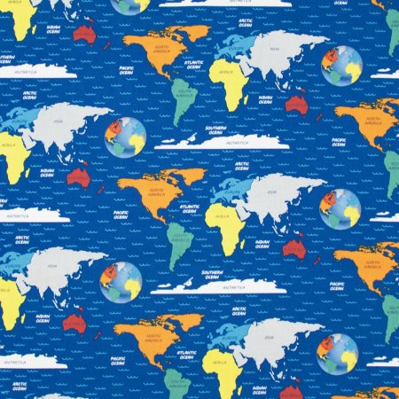 Preview: Baumwollstoff "Travel around the World"