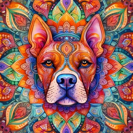 Velour Panel Mandala „Boxer“