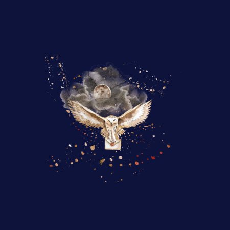 Velour Panel "Magische Eule“