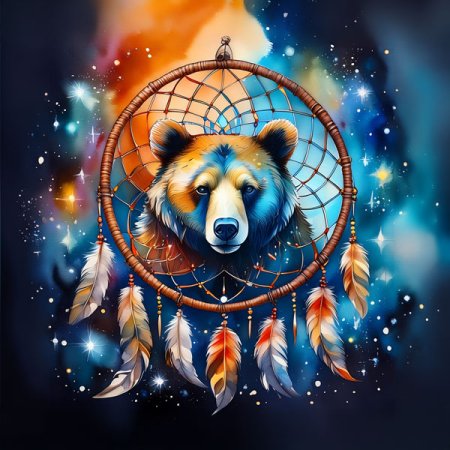 Velour Panel Traumfänger „Bär“