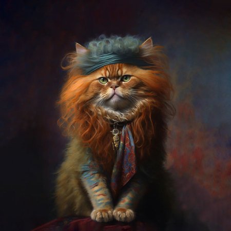 Samt Panel Katze Yuppie 2