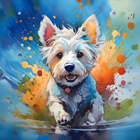 Velour Panel „Westie“ Splash