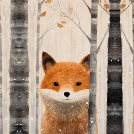 Samt-Panel "märchenhaft" Fuchs