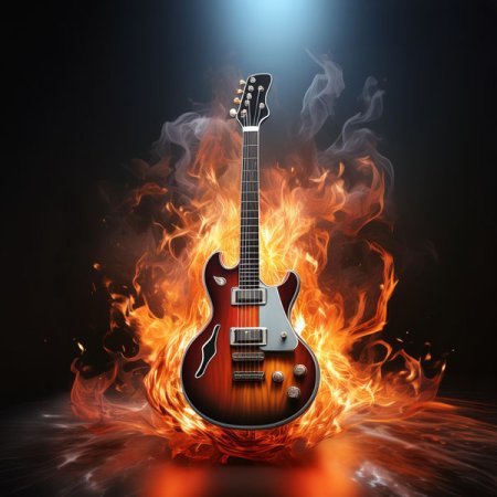 Velours-Panel Rock-Gitarre "brown"