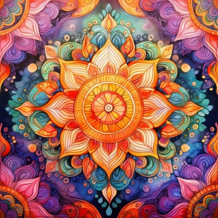 Velour Panel Mandala "Blüte"
