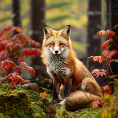 Samt-Panel Fuchs im Wald