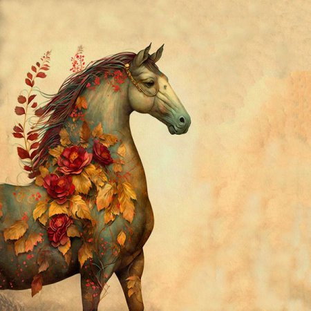 Velour Panel "Märchenpferd" 2