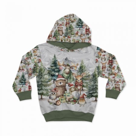 Preview: French Terry Panel "Winter Weihnacht im Wald"