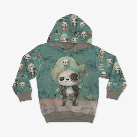 Preview: French Terry "Smaragd-Piraten" Panda