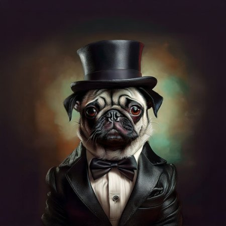 Samt Panel Mops Gentleman