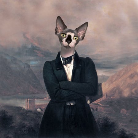 Panel "Portrai- Katze Yves"