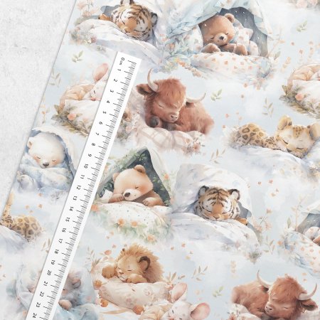 Preview: French Terry "Schlaf schön" Tierbabys