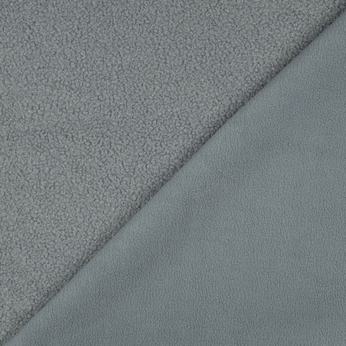 Doubleface Teddyfleece grau
