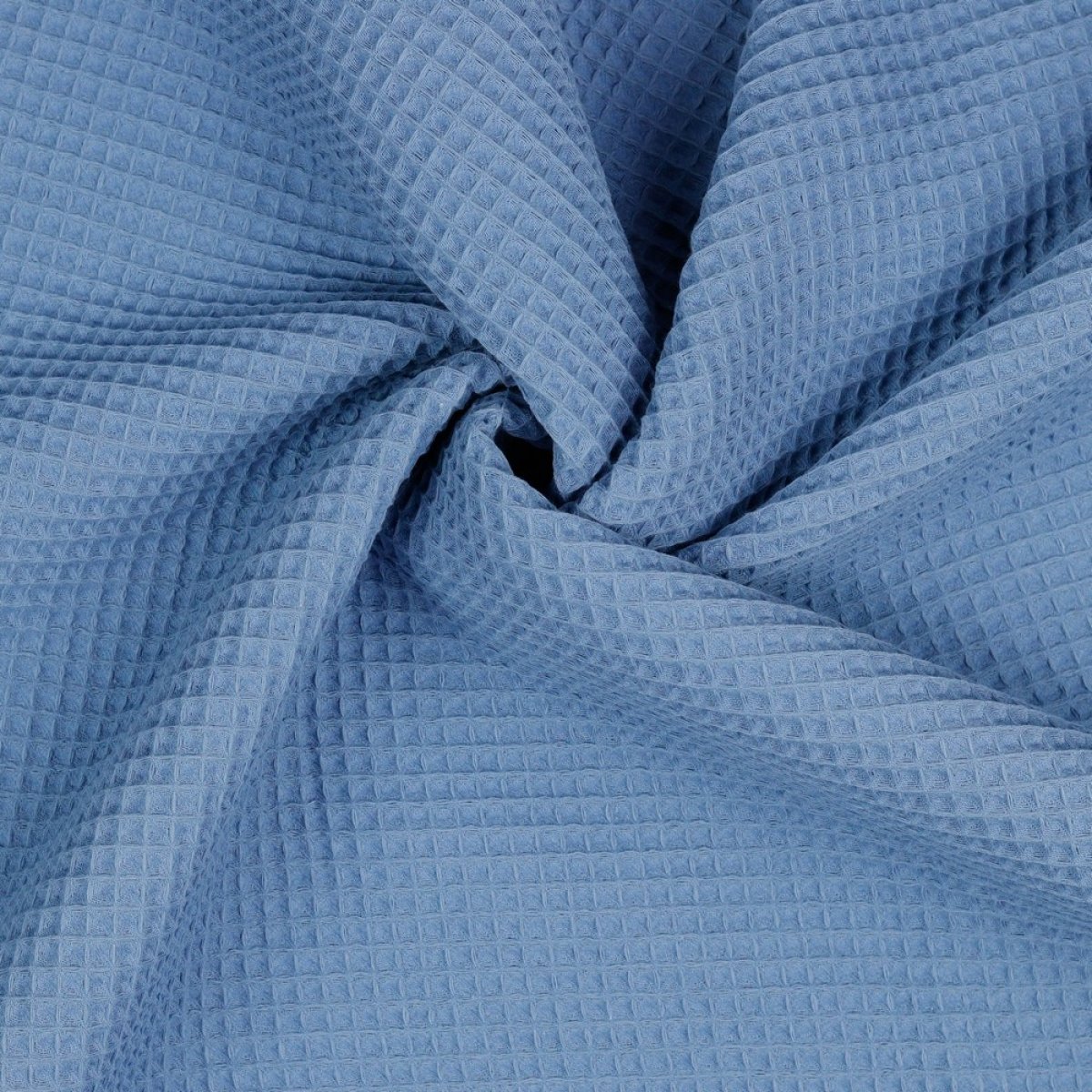 Waffelpiqué Uni blau