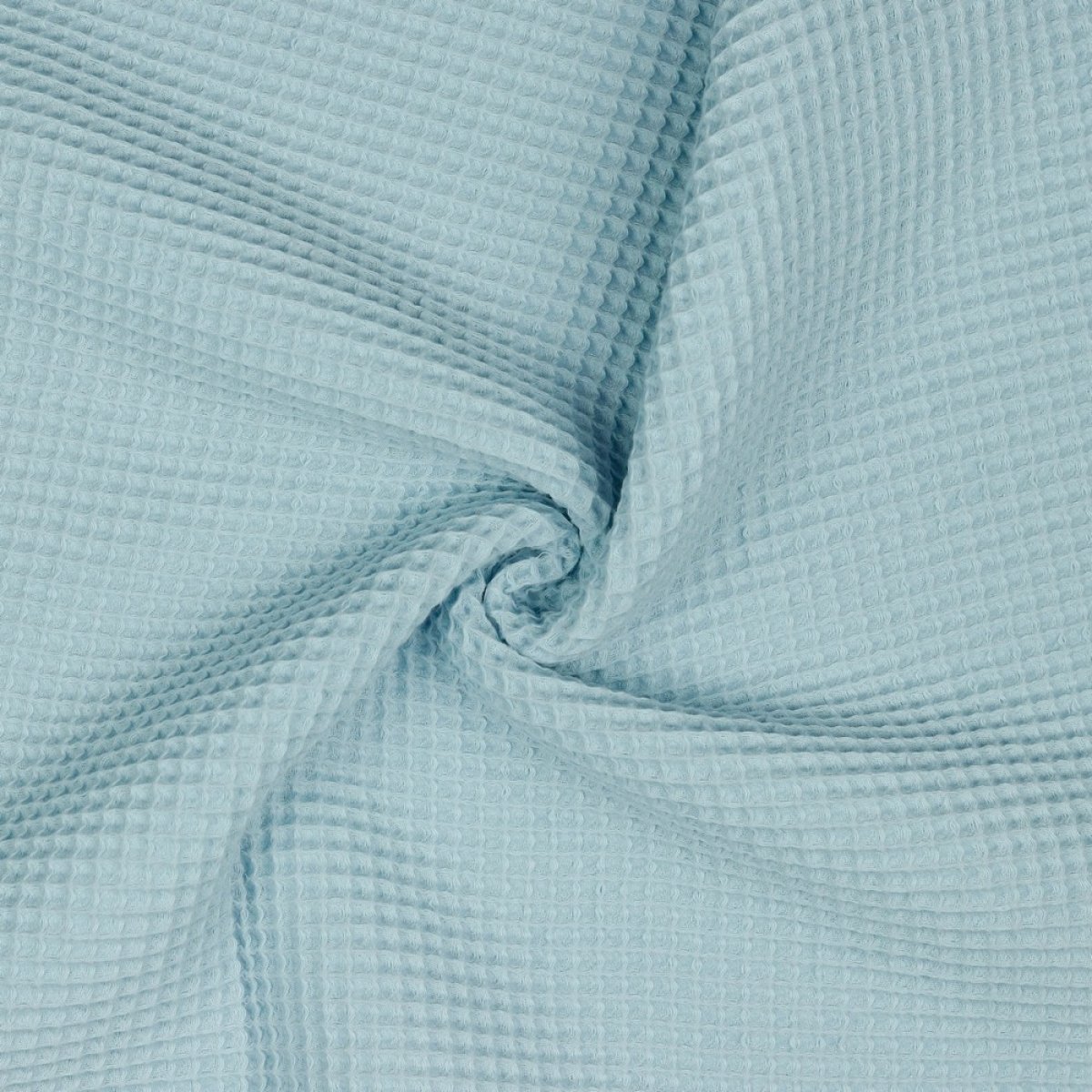 Waffelpiqué Uni hellblau
