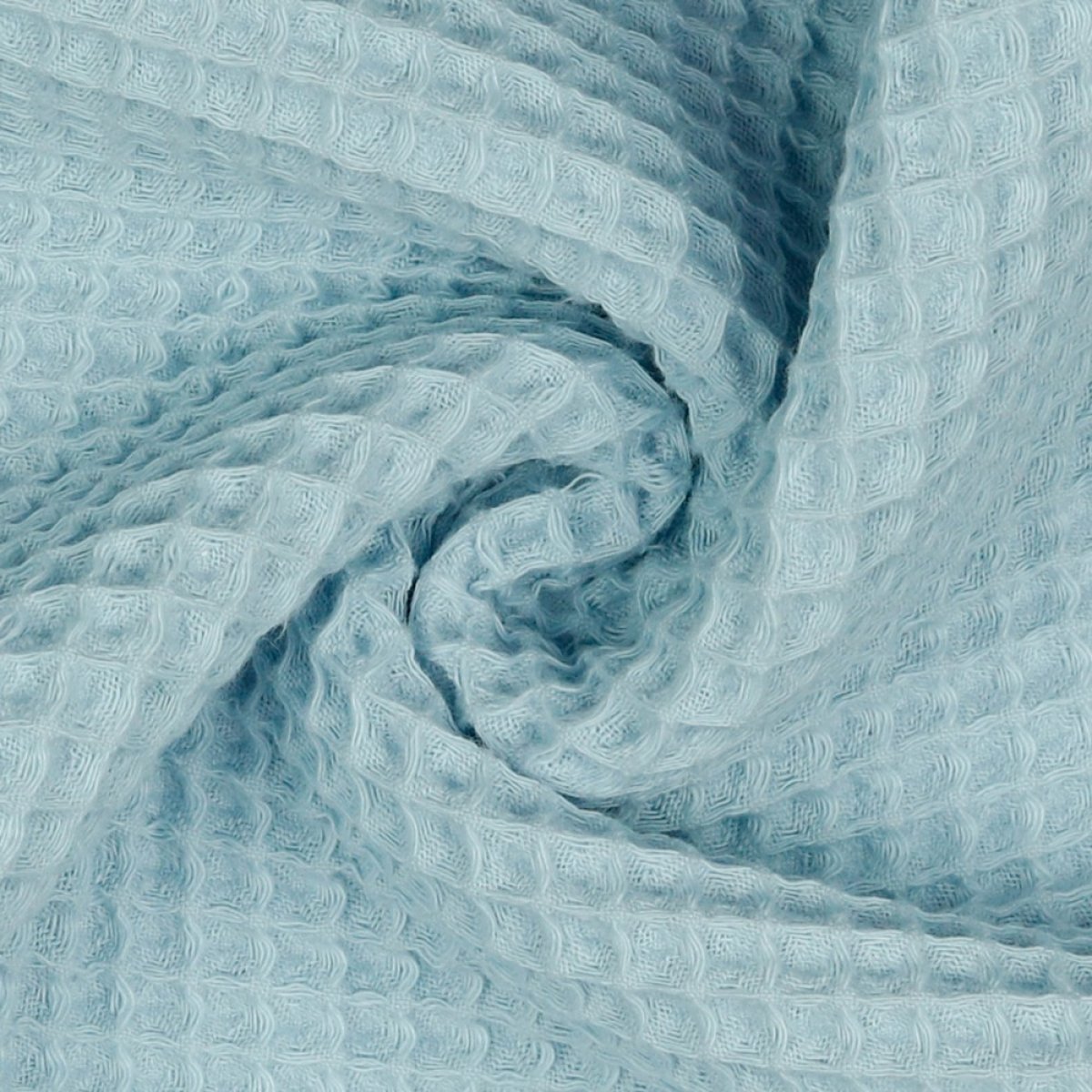 Waffelpiqué Uni hellblau