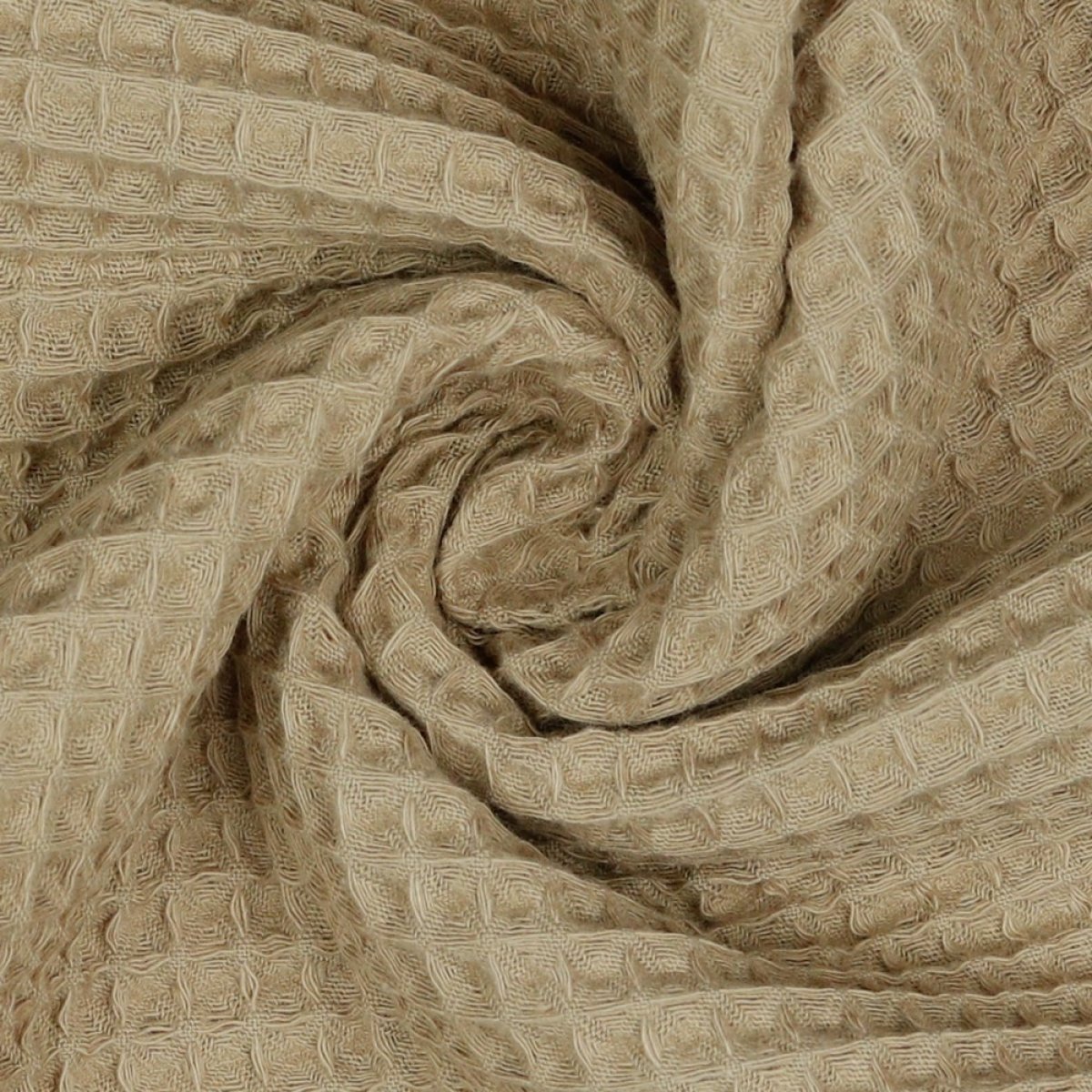 Waffelpiqué Uni camel