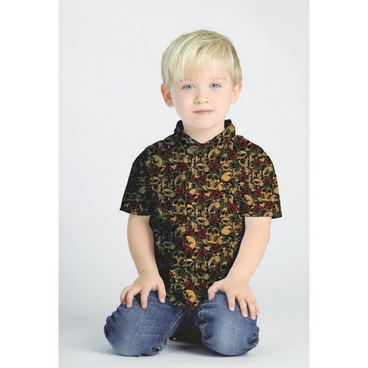 Baumwollstoff Vintage Skulls