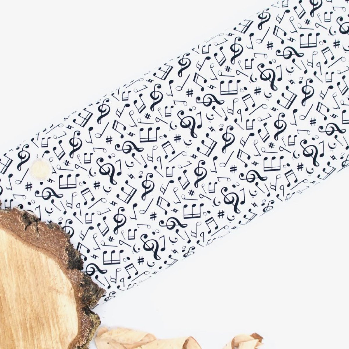 Eigenproduktion Baumwollstoff Musiknoten