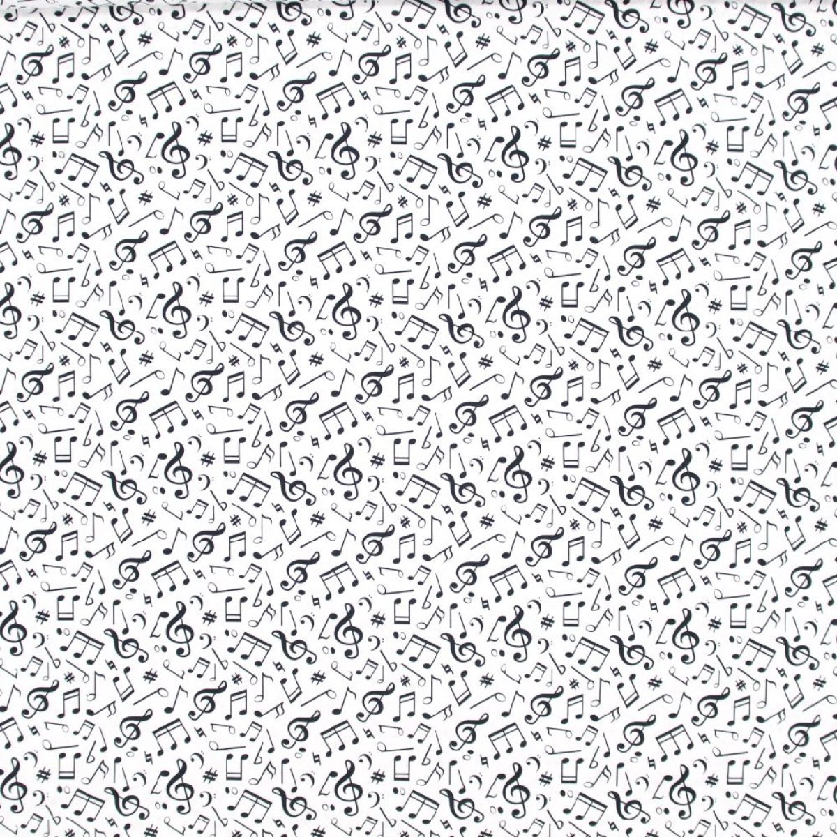 Eigenproduktion Baumwollstoff Musiknoten